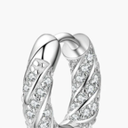 Classic Circle CZ Hoop Earrings – 925 Sterling Silver