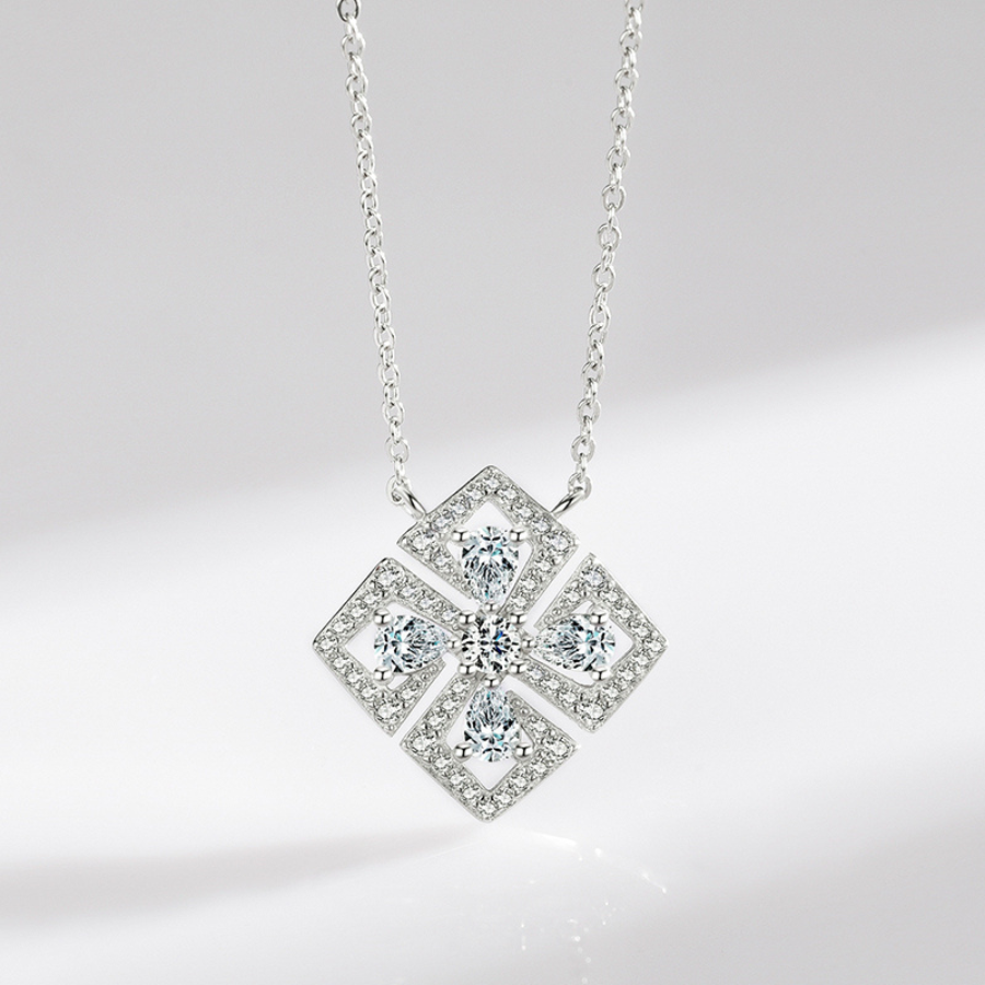 Elegant Water Drop CZ Necklace – Classic 925 Sterling Silver Jewelry