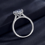 Elegant Princess Square CZ Ring – 925 Sterling Silver