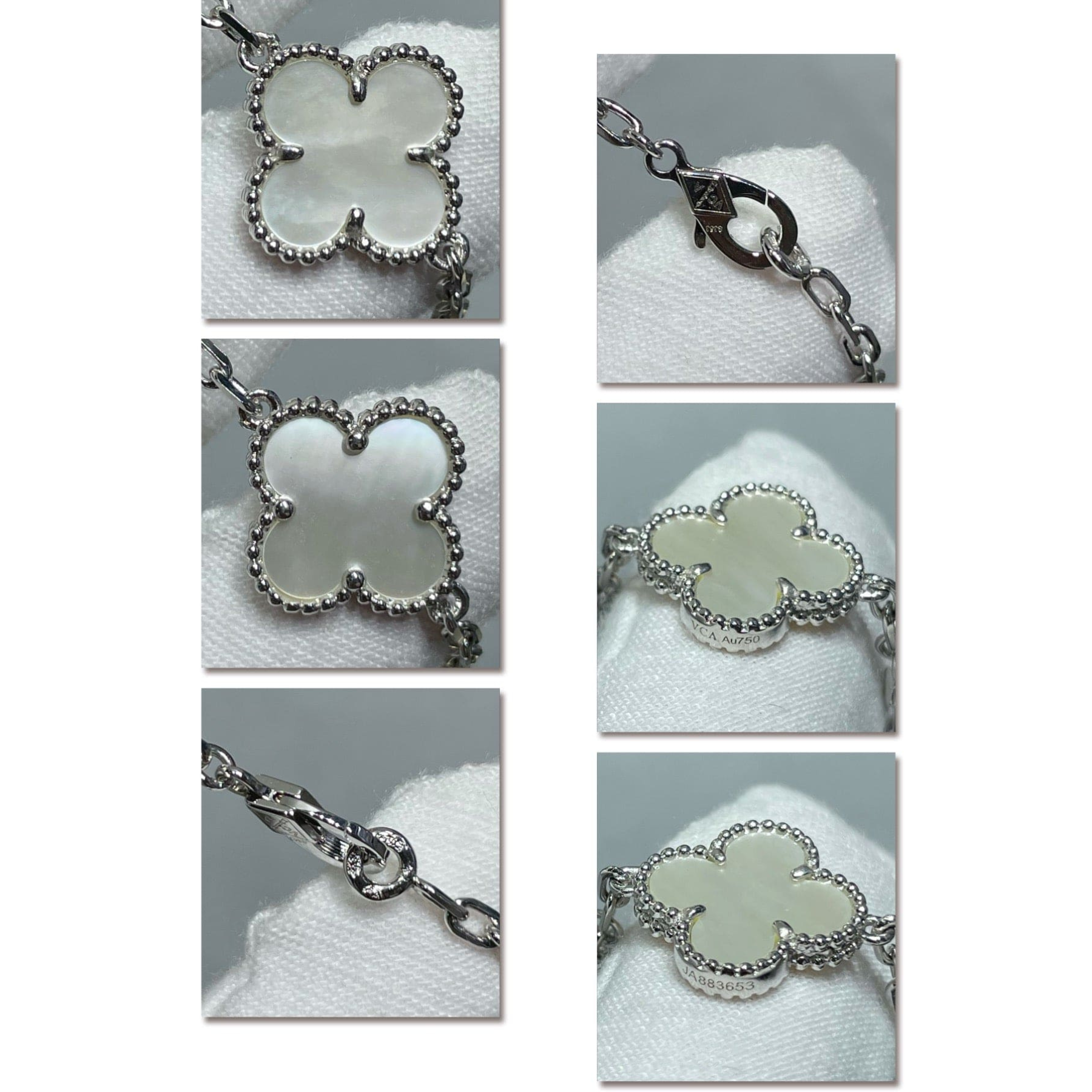 18K Celestial Vintage Alhambra Pearl 10 Motifs Necklace