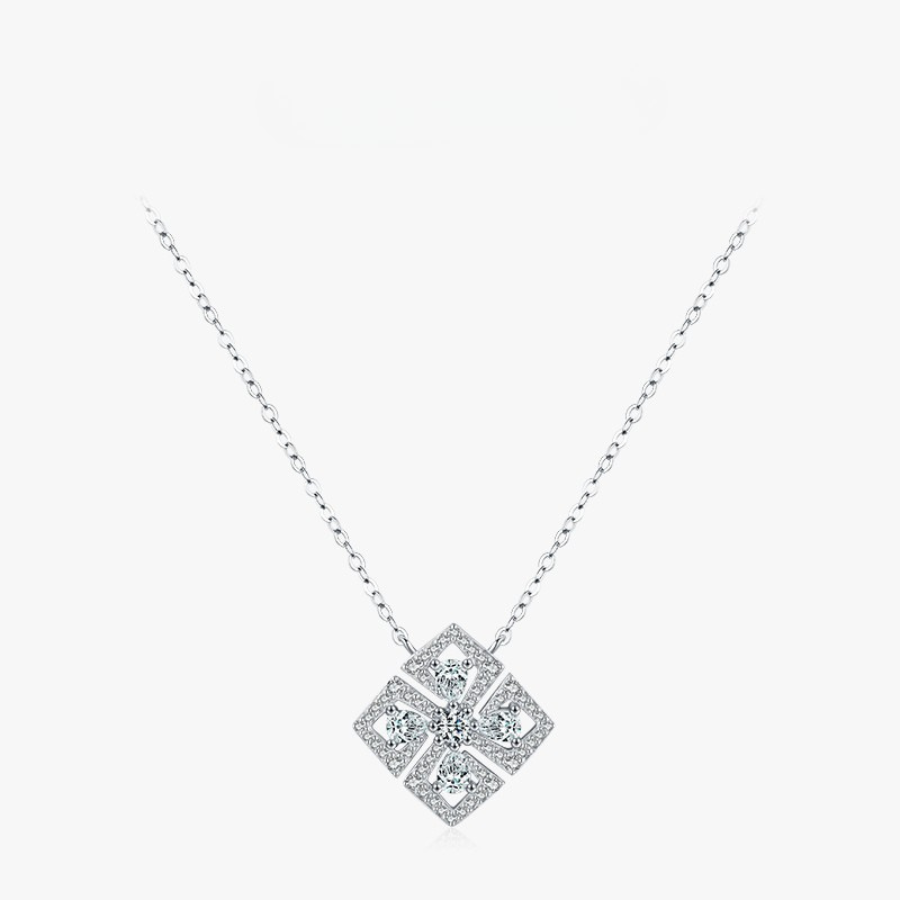 Elegant Water Drop CZ Necklace – Classic 925 Sterling Silver Jewelry