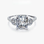 Luxury Rectangle Cut CZ Ring – 925 Sterling Silver