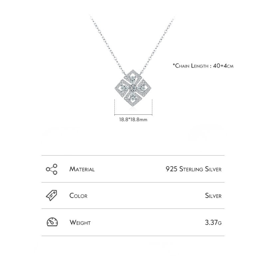 Elegant Water Drop CZ Necklace – Classic 925 Sterling Silver Jewelry