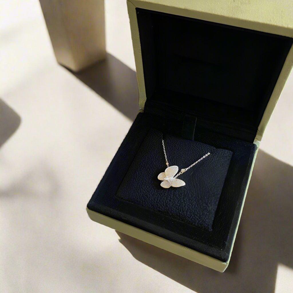 18K Celestial Two Butterfly Necklace