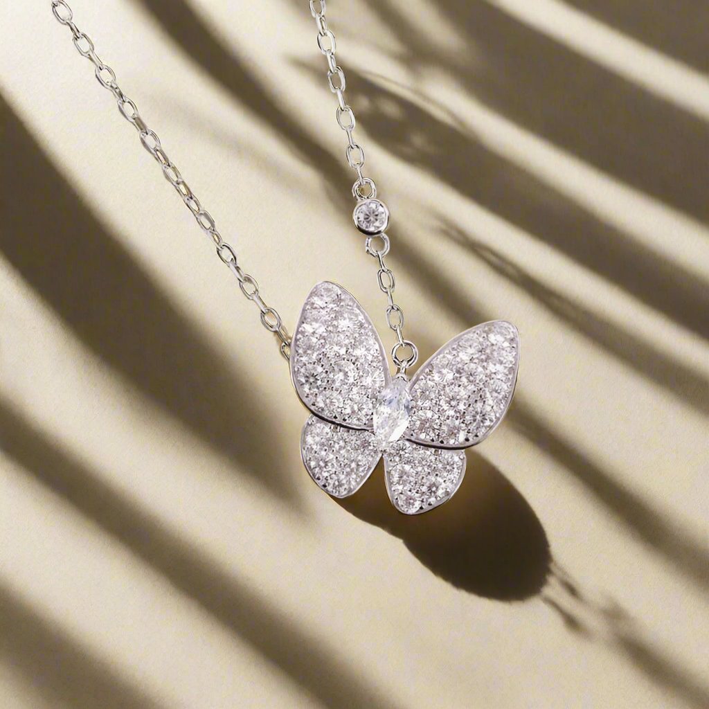 18K Celestial Two Butterfly Necklace