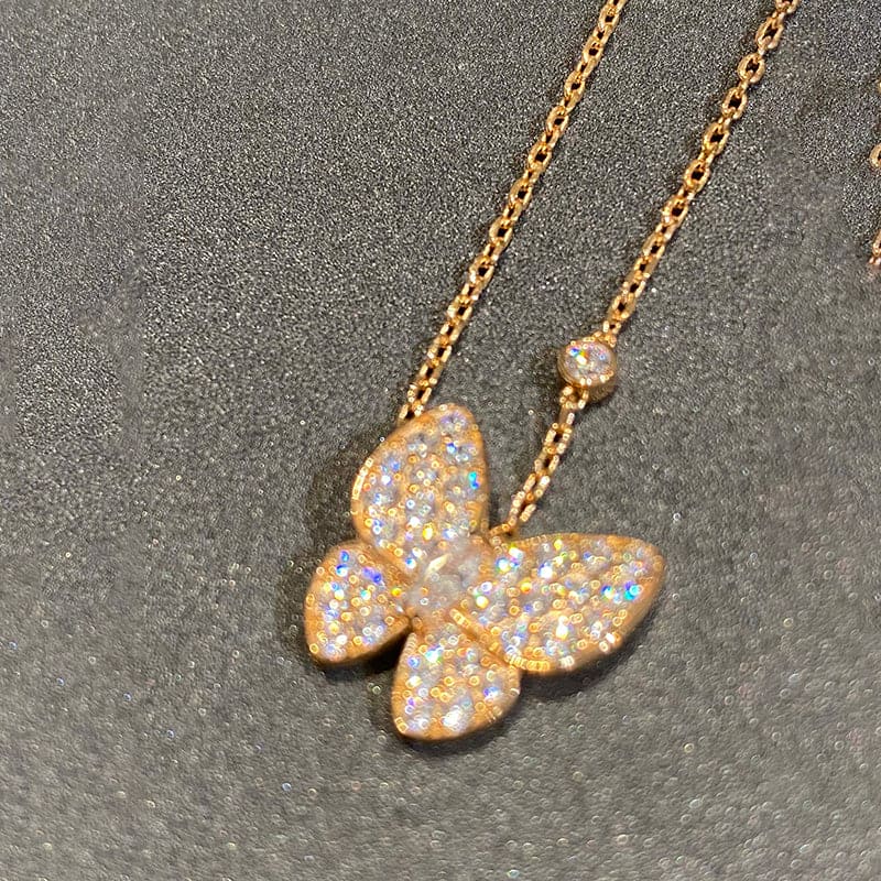 18K Celestial Two Butterfly Necklace