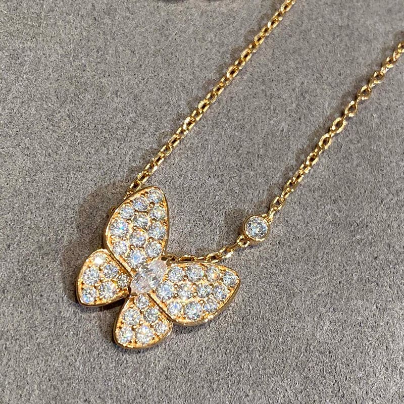 18K Celestial Two Butterfly Necklace