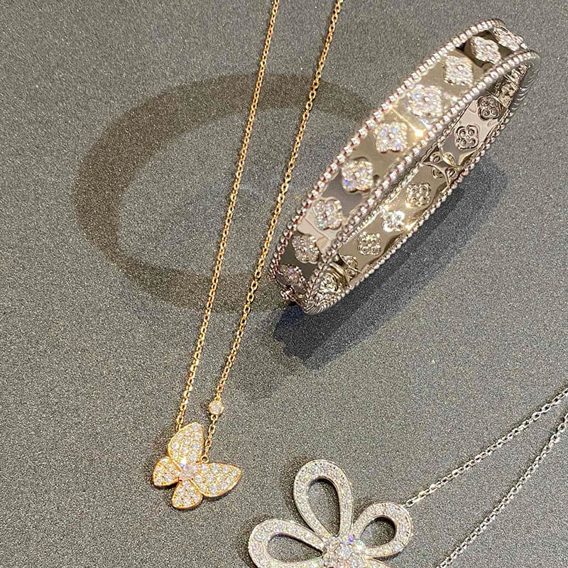 18K Celestial Two Butterfly Necklace