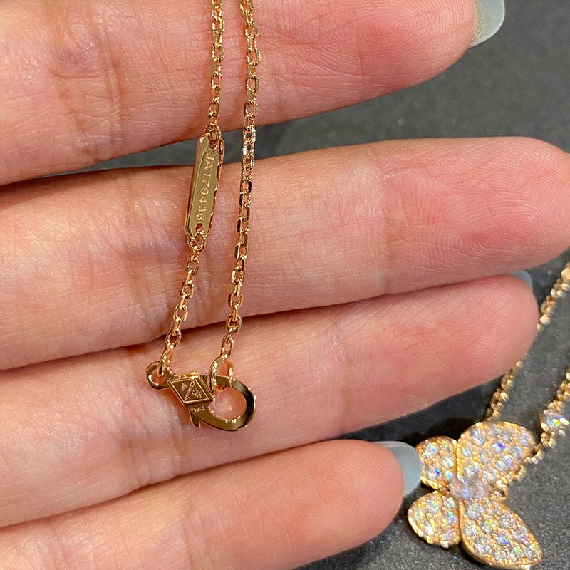 18K Celestial Two Butterfly Necklace