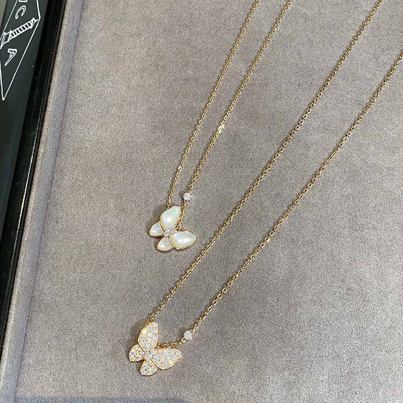 18K Celestial Two Butterfly Necklace