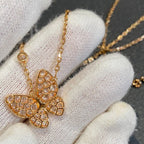 18K Celestial Two Butterfly Necklace