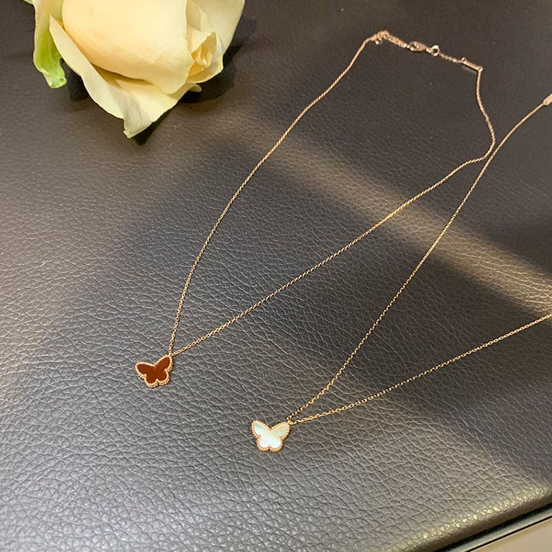 18K Celestial Sweet Alhambra Butterfly Necklace