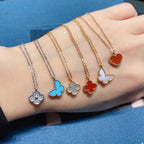 18K Celestial Sweet Alhambra Butterfly Necklace