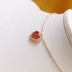 18K Celestial Sweet Alhambra Heart Pendant Necklace