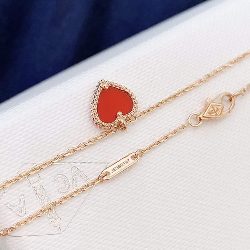 18K Celestial Sweet Alhambra Heart Pendant Necklace