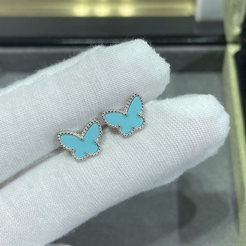18K Celestial Sweet Alhambra Butterfly Stud Earrings