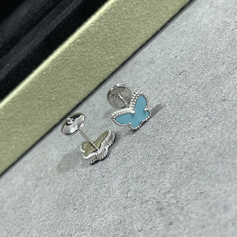 18K Celestial Sweet Alhambra Butterfly Stud Earrings