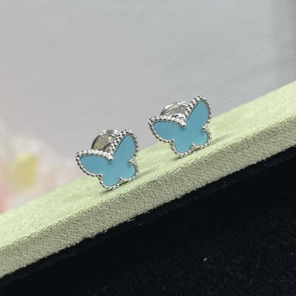 18K Celestial Sweet Alhambra Butterfly Stud Earrings
