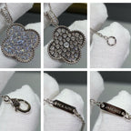 18K Celestial Magic Alhambra One Motifs Diamonds Clover Necklace