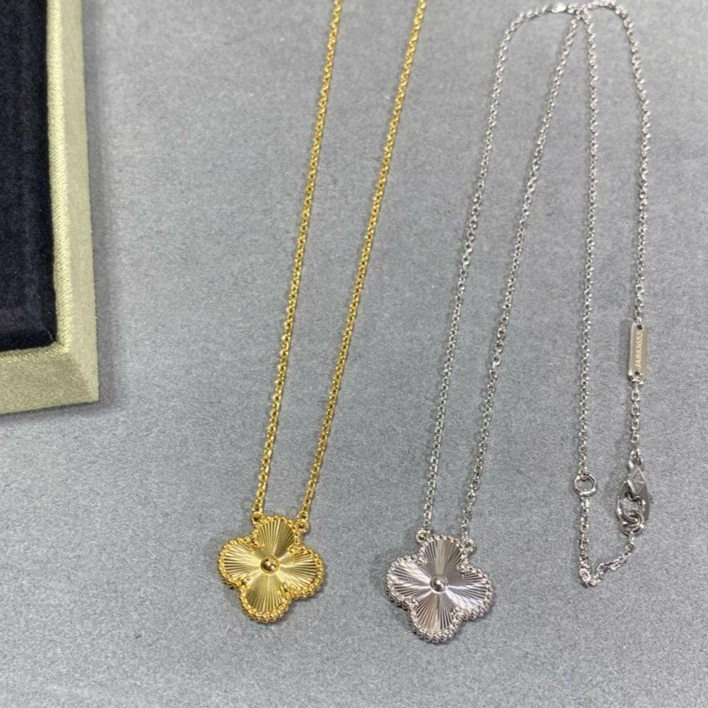 18K Celestial Vintage Alhambra Pendant Clover Necklace