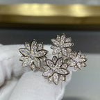 18K Celestial Lotus Four Flowers Ring
