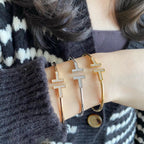 18K Celestial T Diamond Wire Bracelet