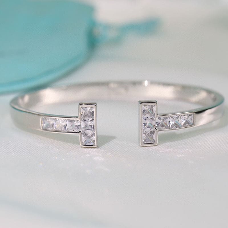 18K Celestial T Diamond Square Bracelet