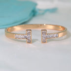 18K Celestial T Diamond Square Bracelet