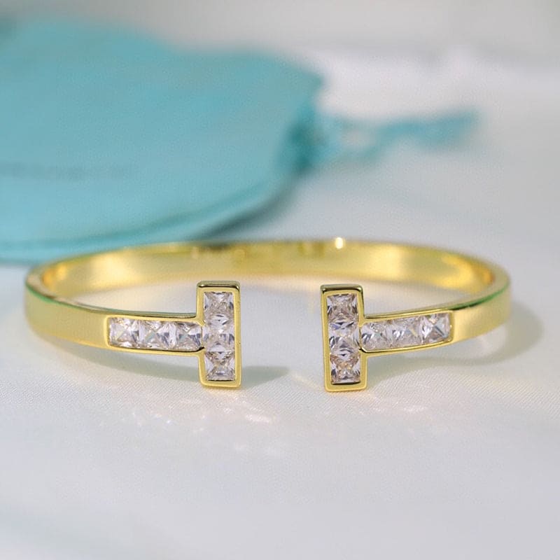 18K Celestial T Diamond Square Bracelet