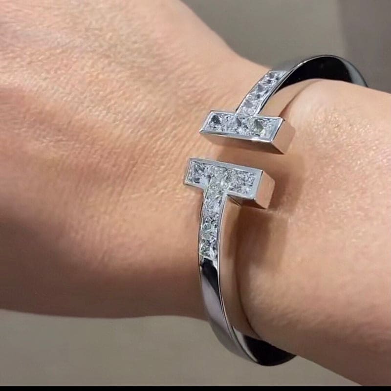18K Celestial T Diamond Square Bracelet