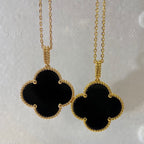 18K Celestial Magic Alhambra One Motifs Black Clover Necklace