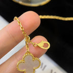 18K Celestial Magic Alhambra Six Pearls Motifs Clover Necklace