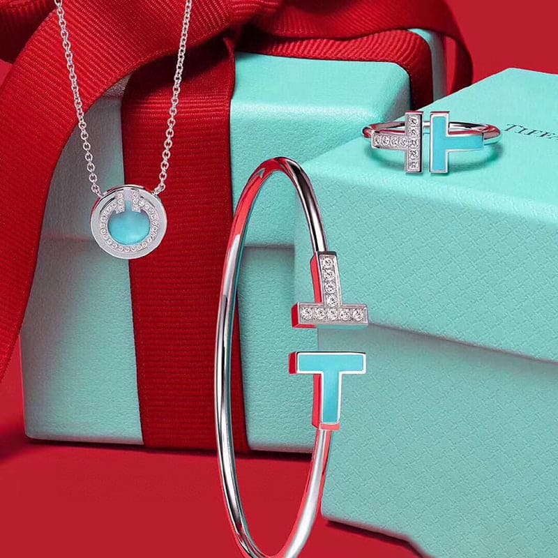 18K Celestial T Diamond & Turquoise Wire Ring