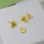 18K Celestial Frivole Mini Emerald Earrings