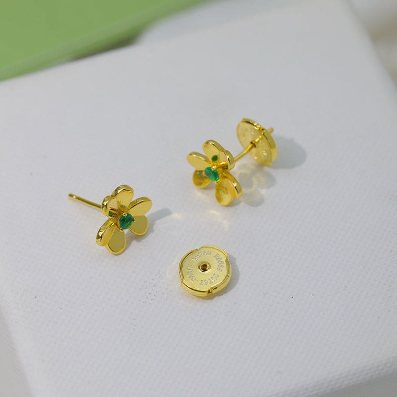 18K Celestial Frivole Mini Emerald Earrings