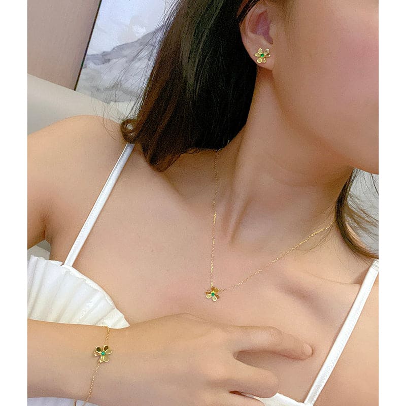 18K Celestial Frivole Mini Emerald Earrings