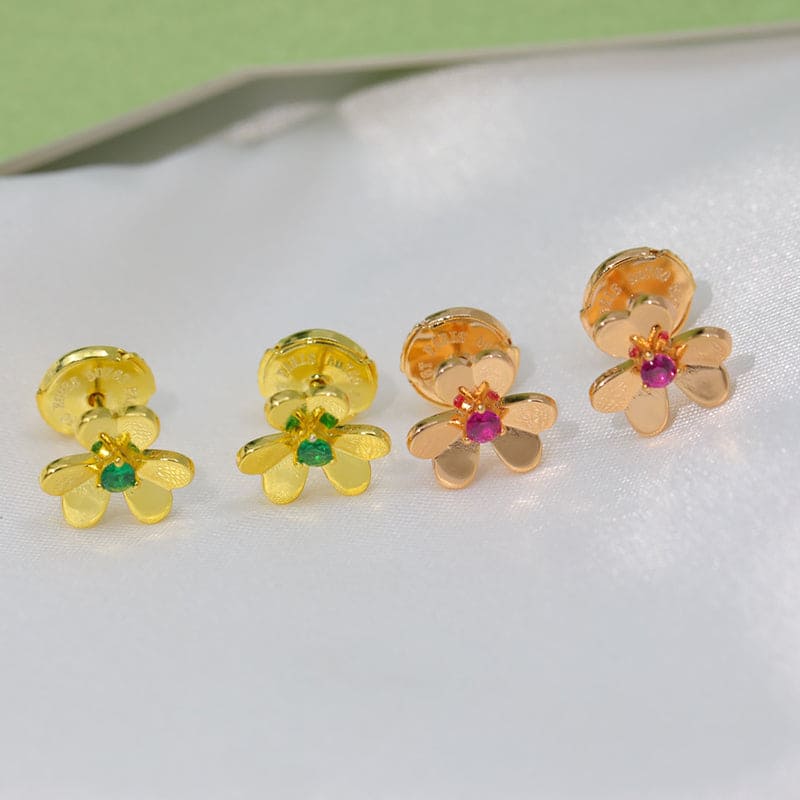 18K Celestial Frivole Mini Ruby Earrings