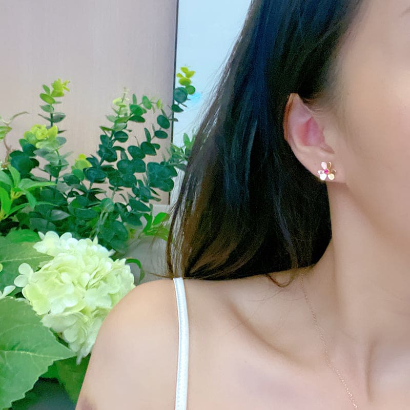 18K Celestial Frivole Mini Ruby Earrings