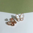 18K Celestial Two Butterfly Earrings