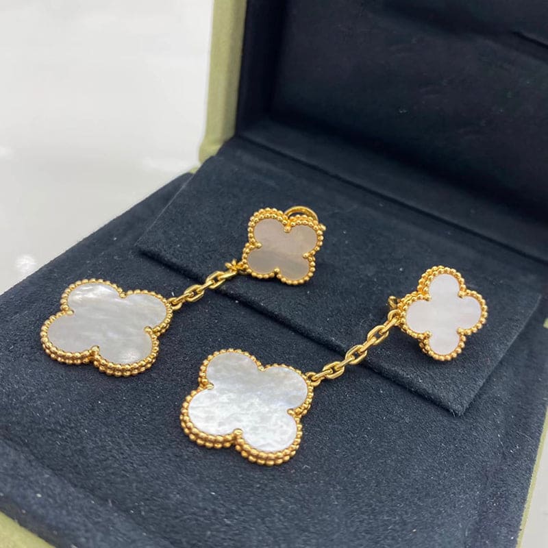 18K Celestial Magic Alhambra Earclips Earrings