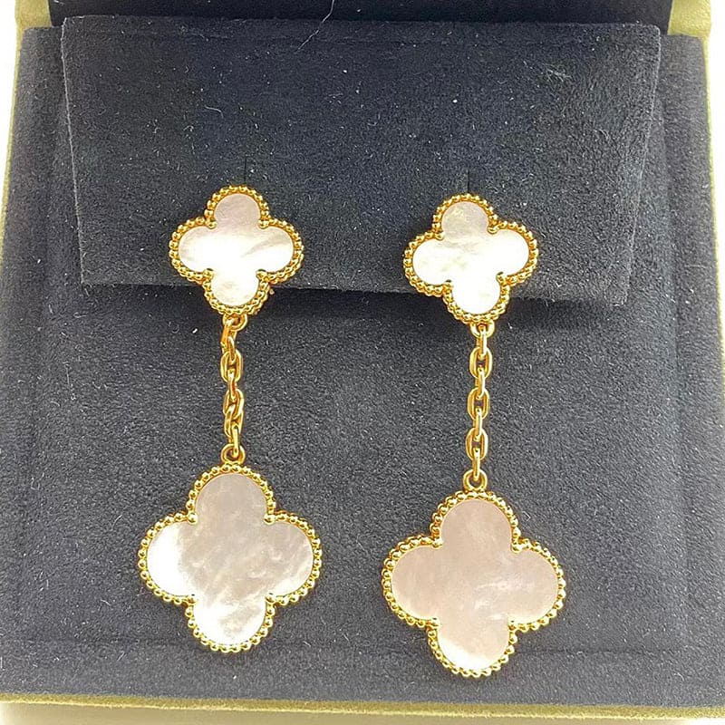 18K Celestial Magic Alhambra Earclips Earrings