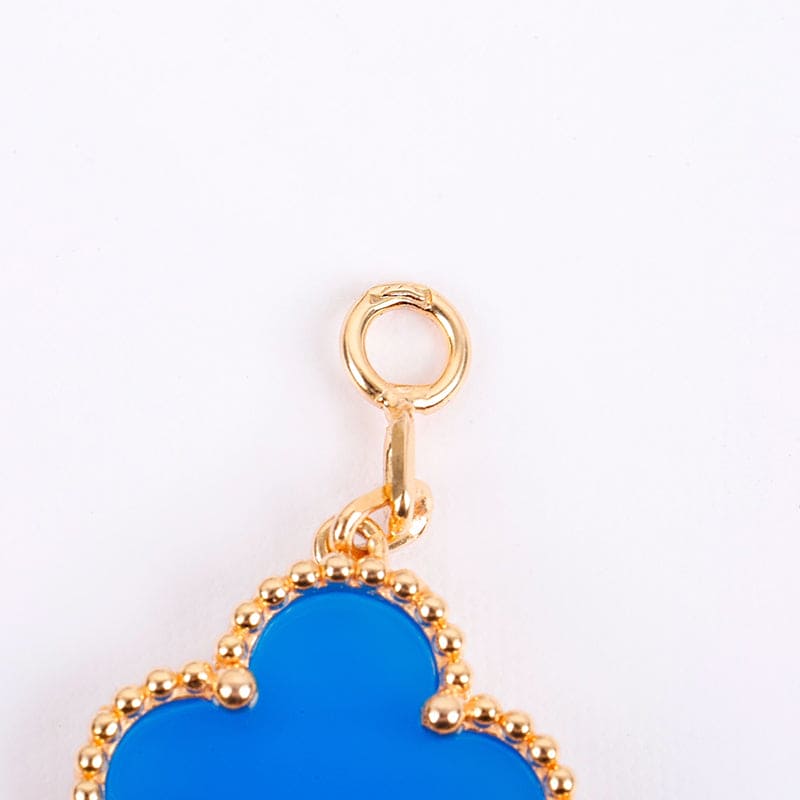 18K Celestial Vintage Alhambra Five Motifs Agate Clover Bracelet