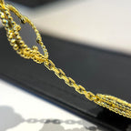 18K Celestial Vintage Alhambra Five Motifs Black Clover Bracelet