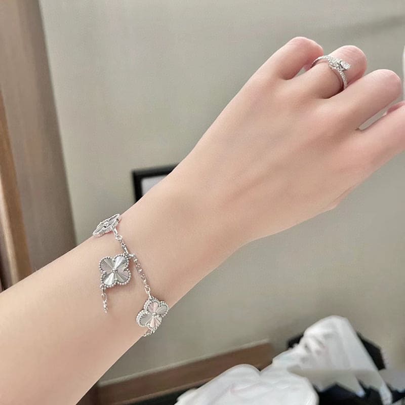 18K Celestial Vintage Alhambra Five Motifs Clover Bracelet