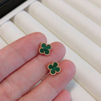 18K Celestial Vintage Alhambra Five Motifs Malachite Clover Bracelet