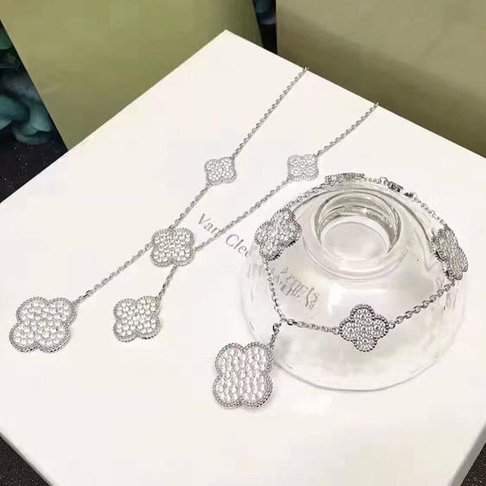 18K Celestial Magic Alhambra Five Motifs Clover Bracelet