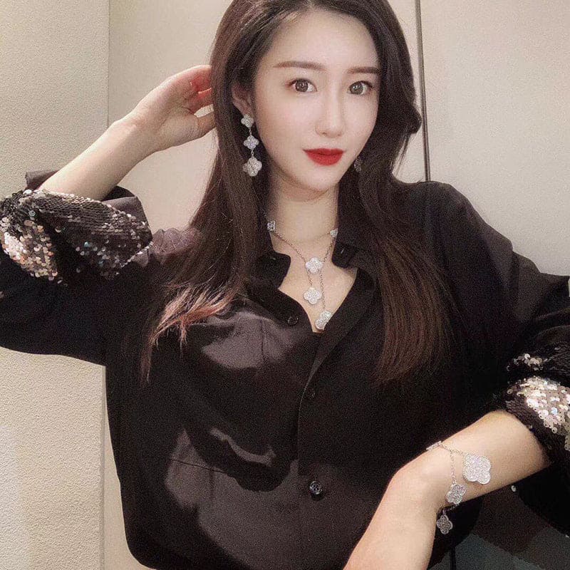18K Celestial Magic Alhambra Five Motifs Clover Bracelet