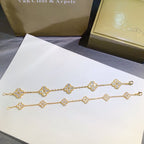 18K Celestial Vintage Alhambra Diamonds Clover Bracelet