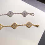 18K Celestial Vintage Alhambra Diamonds Clover Bracelet