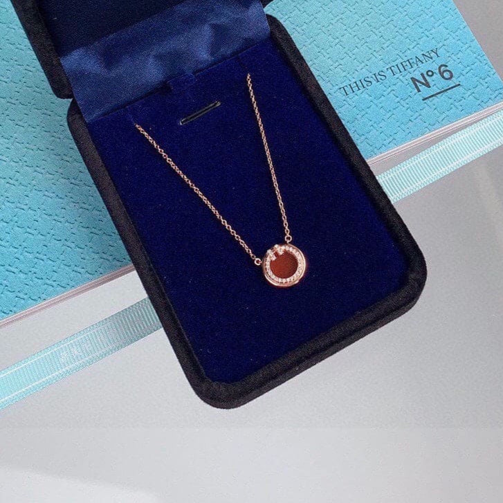 18K Celestial T Diamond & Turquoise Circle Pendant Necklace